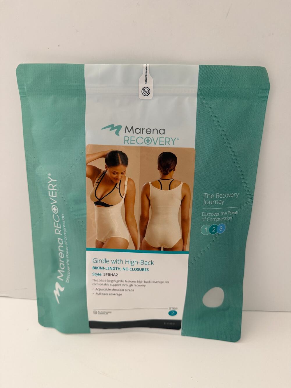 Marena Recovery Girdle with High Back Bikini Length SFBHA2 EXTRA LARGE Beige